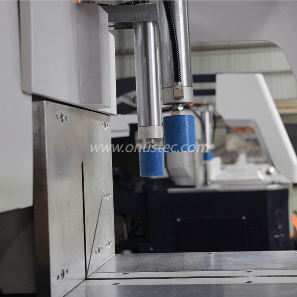 كبير 5 محاور الألومنيوم واجهة الستار جدار CNC رأى ميتري مزدوج